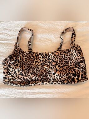 Kona Sol Leopard Print Bikini Top